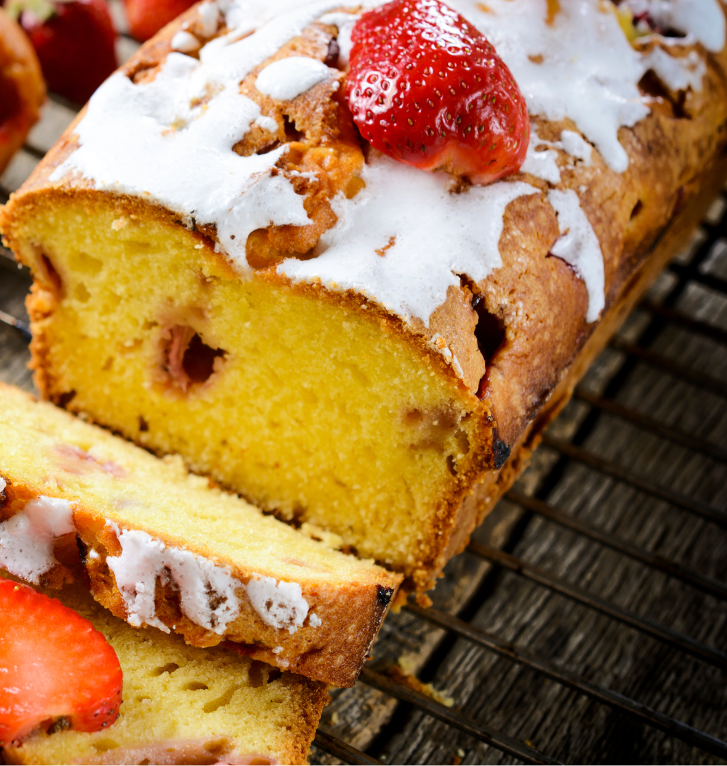 Strawberry Loaf with Cream Cheese Glaze